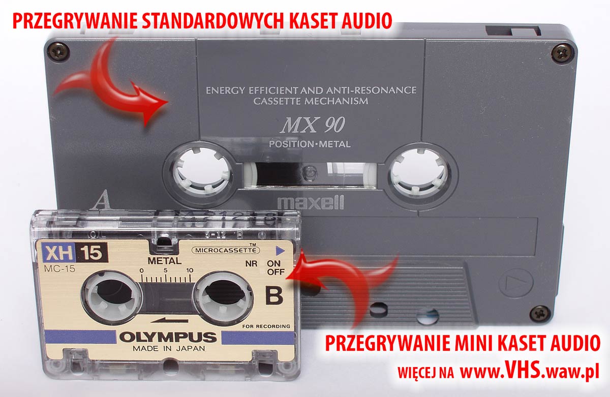 Porównanie wielkości kaset audio
