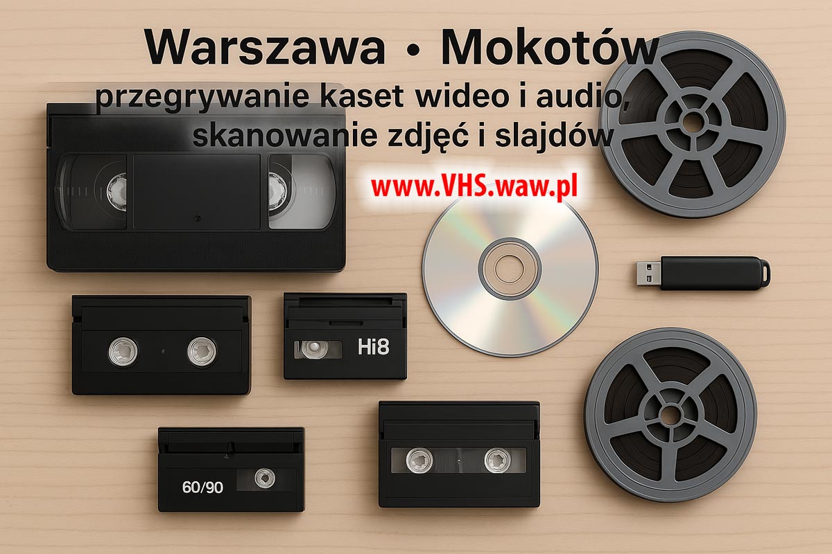 Przegrywanie kaset wideo Warszawa - Mokotów